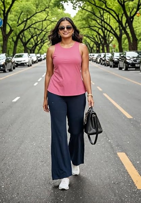 Women's Relaxed Fit Cotton Blend Pants